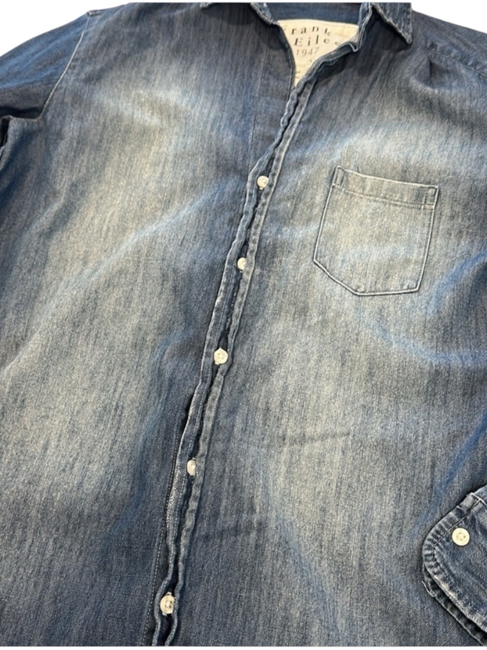 FRANK & EILEEN Women's MARY Denim Shirtdress in a Vintage Wash (S) - Picture 4 of 8